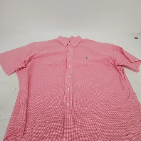 RALPH LAUREN CLASSIC FIT PINK GINGHAM SHIRT – MEN'S XL