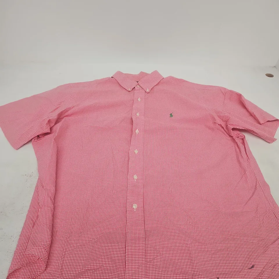 RALPH LAUREN CLASSIC FIT PINK GINGHAM SHIRT – MEN'S XL