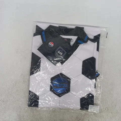 BAGGED PEPSI COLD SHORT SLEEVE JERSEY IN BLACK/WHITE SIZE MEDIUM