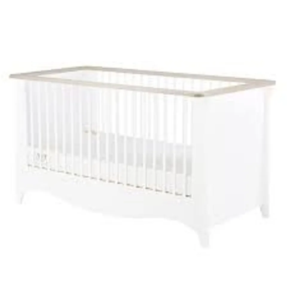 BOXED CUDDLE CO. CLARA COT BED - WHITE/ASH (2 BOXES)