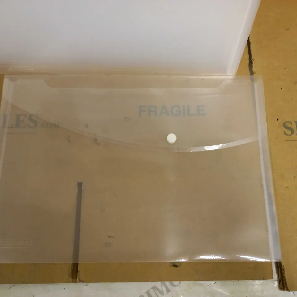 BOX OF APPROX 40 RAPESCO TRANSPARENT PLASTIC FOLDERS