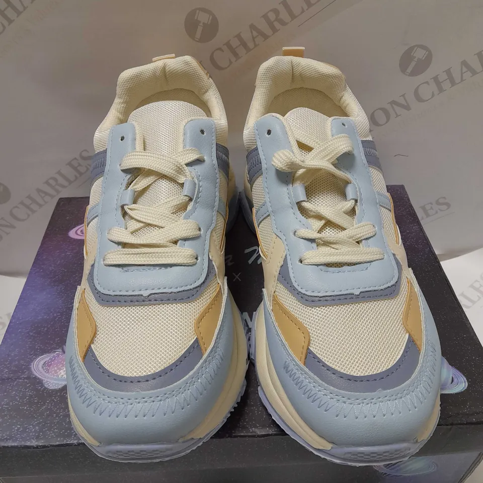 KOI TOUGH DECISIONS TALIA BLUE CHUNKY TRAINERS - SIZE 7