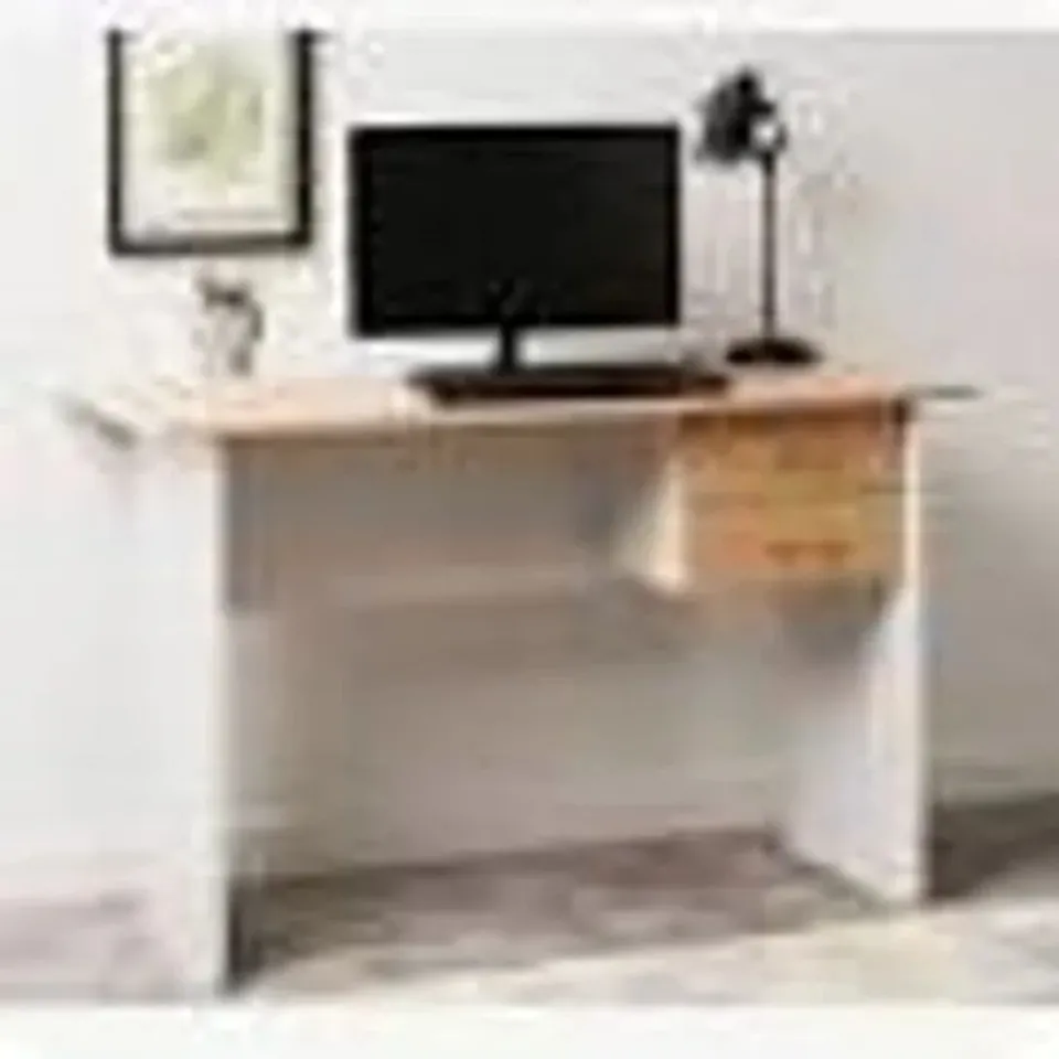BOXED WILFRED DESK BEECH/WHITE