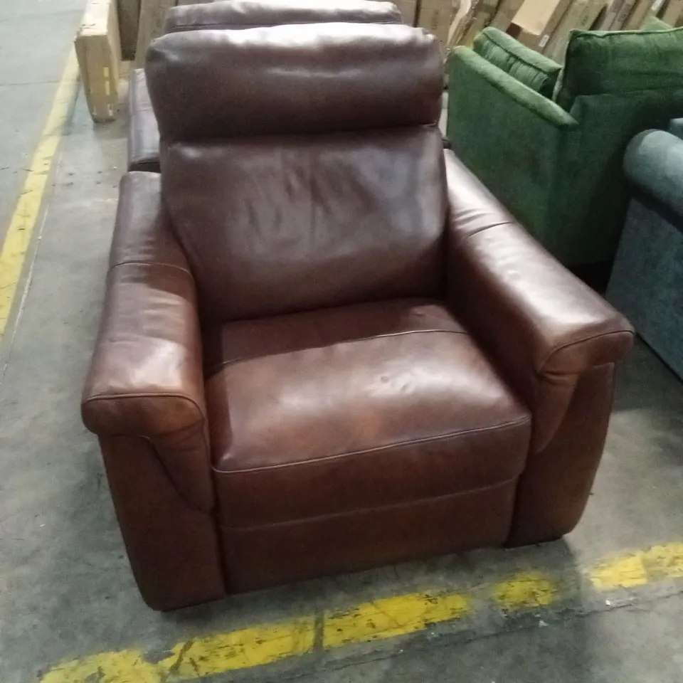 QUALITY DESIGNER ITALIAN MADE ADRIANO LEATHER ARMCHAIR