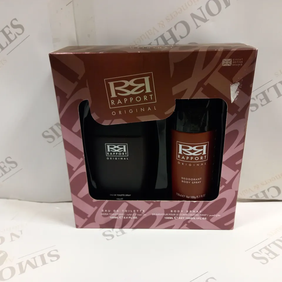 BOXED RAPPORT ORIGINAL EAU DE TOILETTE SPRAY 100ML GIFT SET