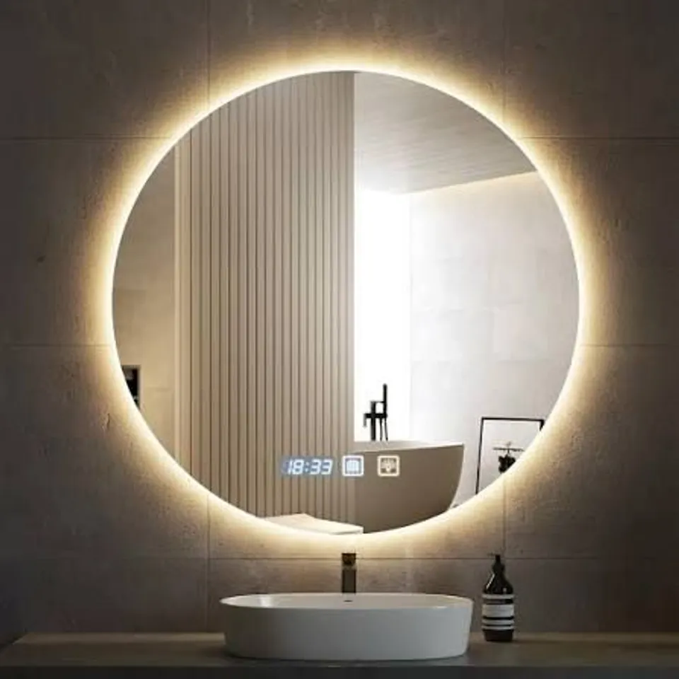 BOXED LED LIGHT MAKEUP MIRROR - WHITE (1 BOX)