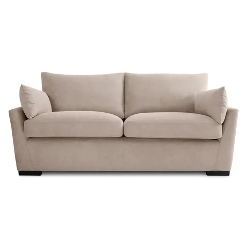 BRAND NEW BOXED LANGDON 3 SEATER SOFA, CREAM HOUSE PLUSH FABRIC