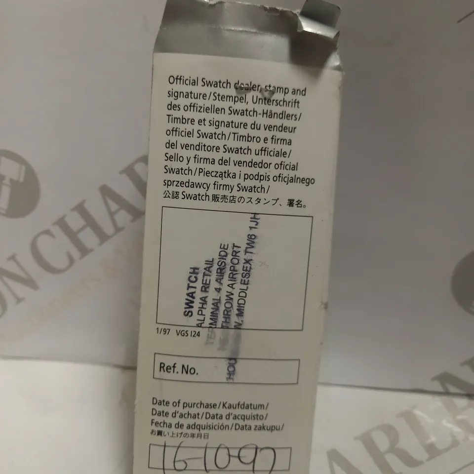 SWATCH IRONY SWISS MADE STAINLESS STEEL WATCH 