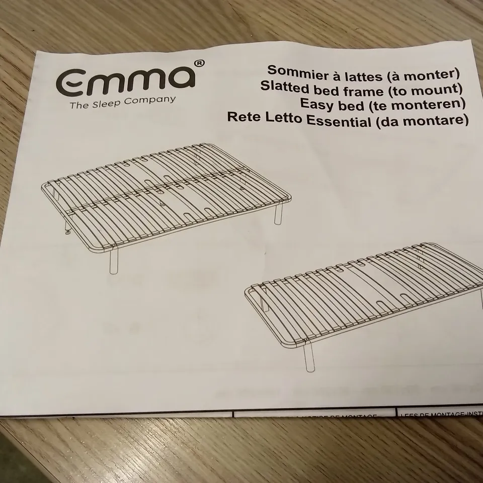 BRAND NEW BOXED EMMA SLATTED BED FRAME - 135 X 190 DOUBLE (1 BOX)