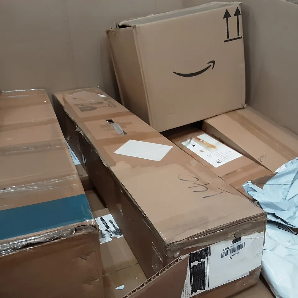 PALLET OF ASSORTED PRODUCTS INCLUDING SUNNYFEEL, FURWOO OFFICE STOOL, SCOOTER, FLOATING SHELVES SET OF 2, VIVE TOILET SAFETY RAIL 