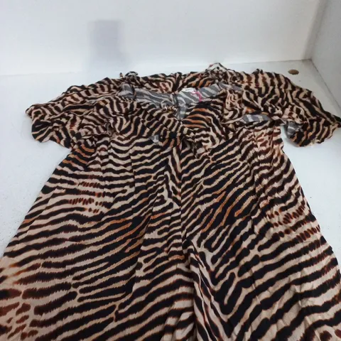 MONSOON TIGER PRINT JUMPSUIT – UK SIZE L