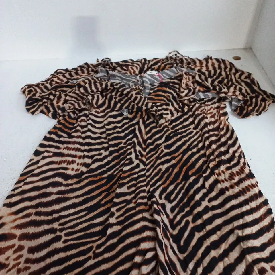 MONSOON TIGER PRINT JUMPSUIT – UK SIZE L