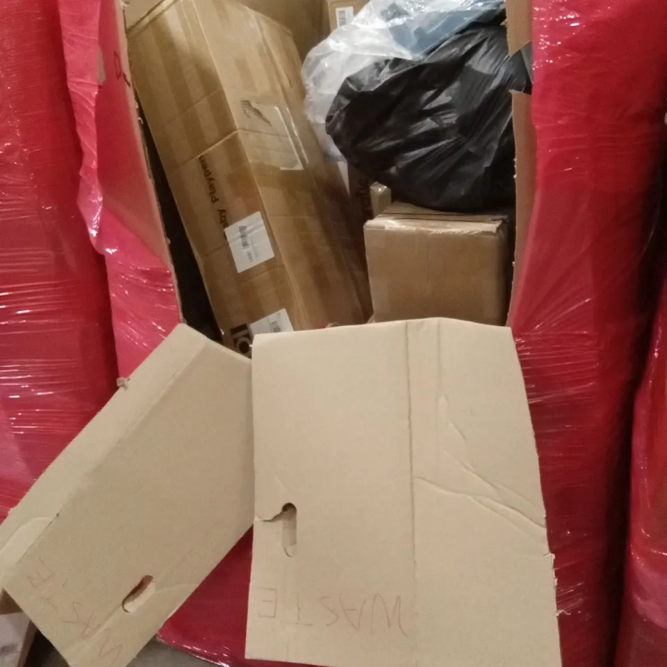 PALLET OF ASSORTED HOUSEHOLD GOODS AND PRODUCTS TO INCLUDE; AIR FRYER, KIDS PRODUCTS, BABY PLAY MAT ETC