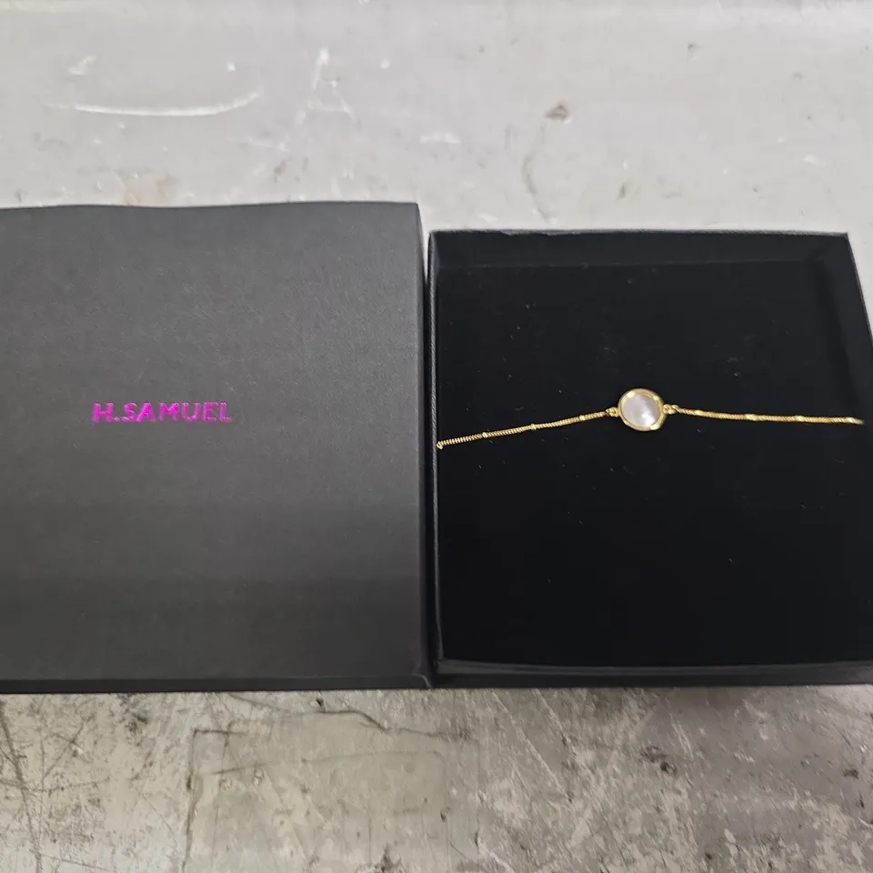 BOXED H.SAMUEL THIN GOLDEN BANGLE 