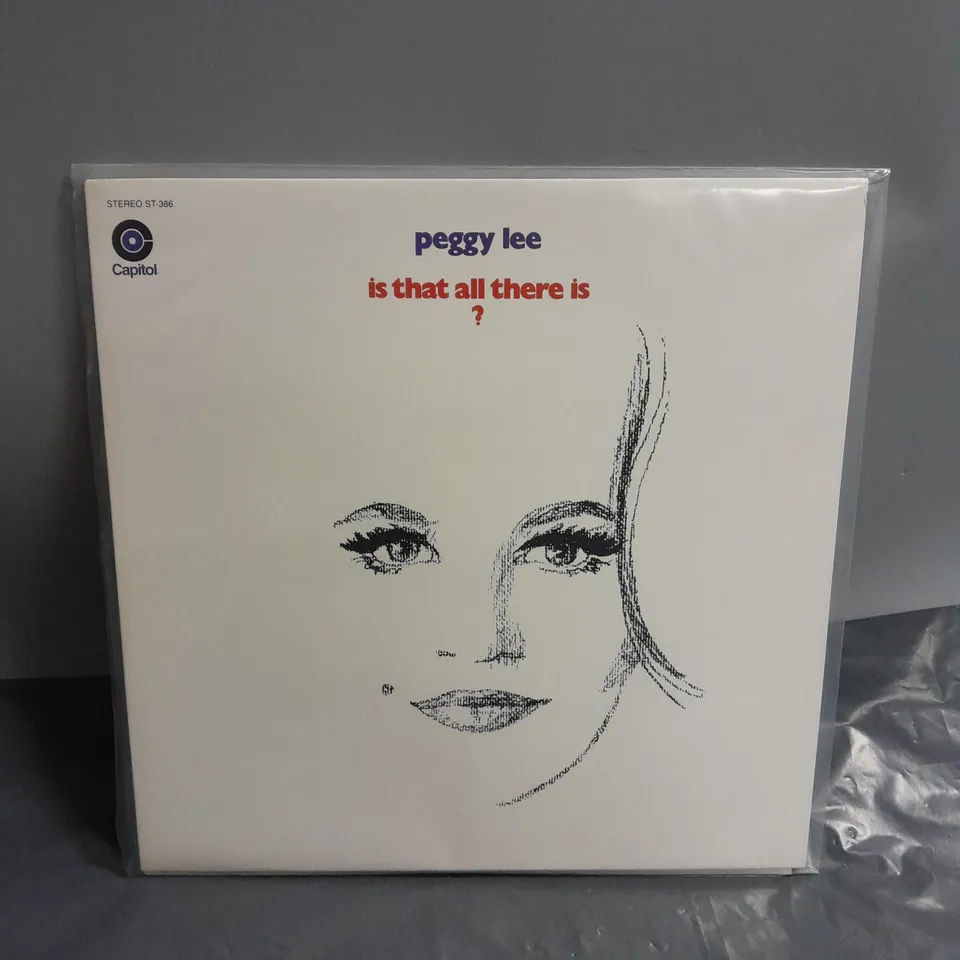 PEGGY LEE IS THAT ALL THERE IS? VINYL