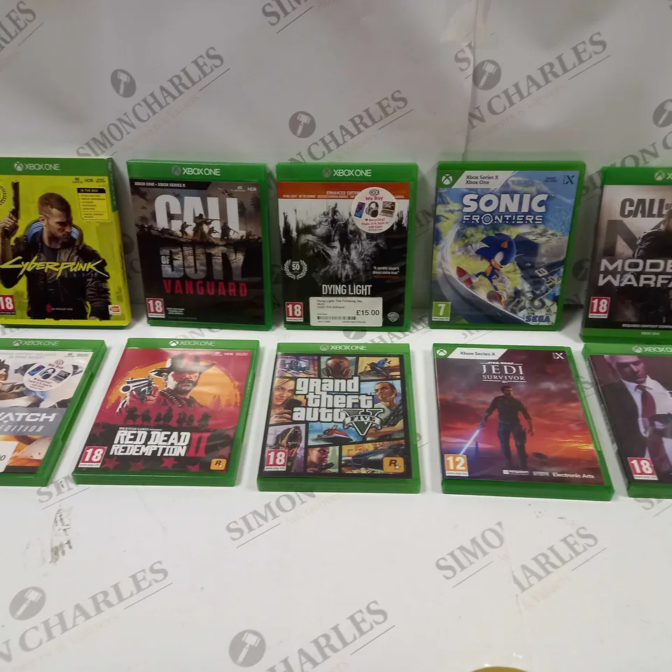 APPROX. 10 X ASSORTED VIDEO GAMES FOR THE XBOX ONE AND THE XBOX SERIES X