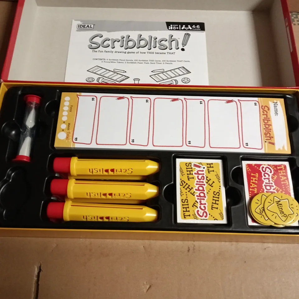 IDEAL SCRIBBLISH – THE FUN FAMILY DRAWING GAME