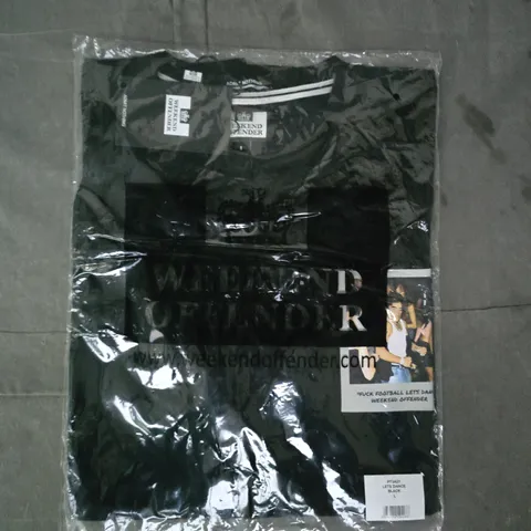 BAGGED WEEKEND OFFENDER LETS DANCE T-SHIRT IN BLACK SIZE LARGE