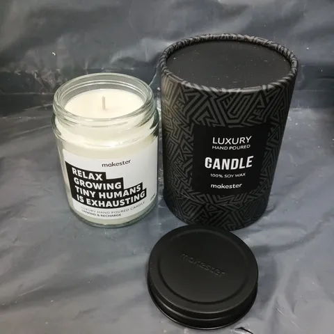 BOXED MAKESTER LUXURY HAND POURED CANDLE - VANILLA & ROSE 