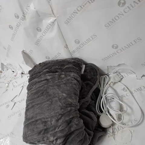 COZEE HOME HEATED THROW - CHARCOAL