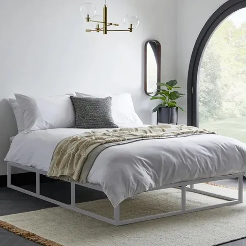 BOXED LONDON DOUBLE BED FRAME - WHITE (1 BOX)