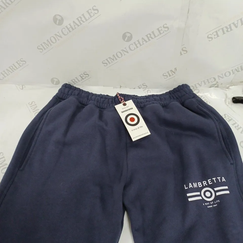 LAMBRETTA SLIM FIT JOGGERS IN NAVY - M