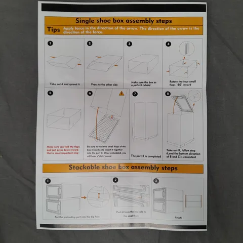 BOXED UNBRANDED STACKABLE SHOE BOX IN WHITE