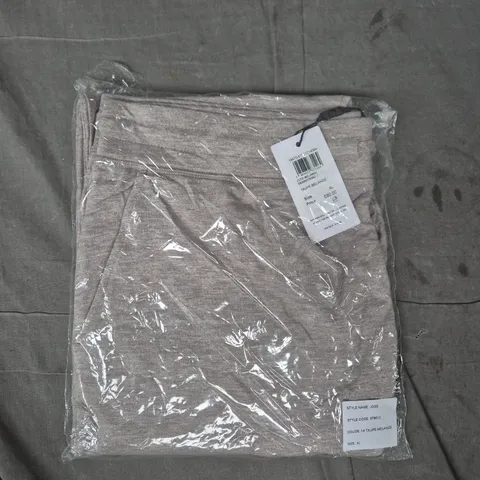 REISS JOSE MELANGE DRAWSTRING JOGGERS – TAUPE MELANGE, UK XL