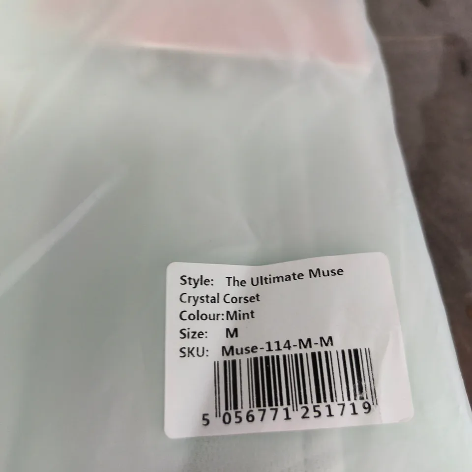 ODDMUSE LONDON THE ULTIMATE MUSE CRYSTAL CORSET – MINT, UK SIZE M