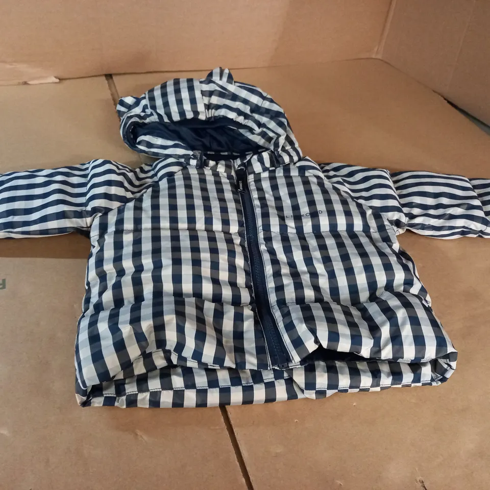 LIEWOOD CHEQURED POLLIE PUFFER JACKET - SIZE ONE YEAR