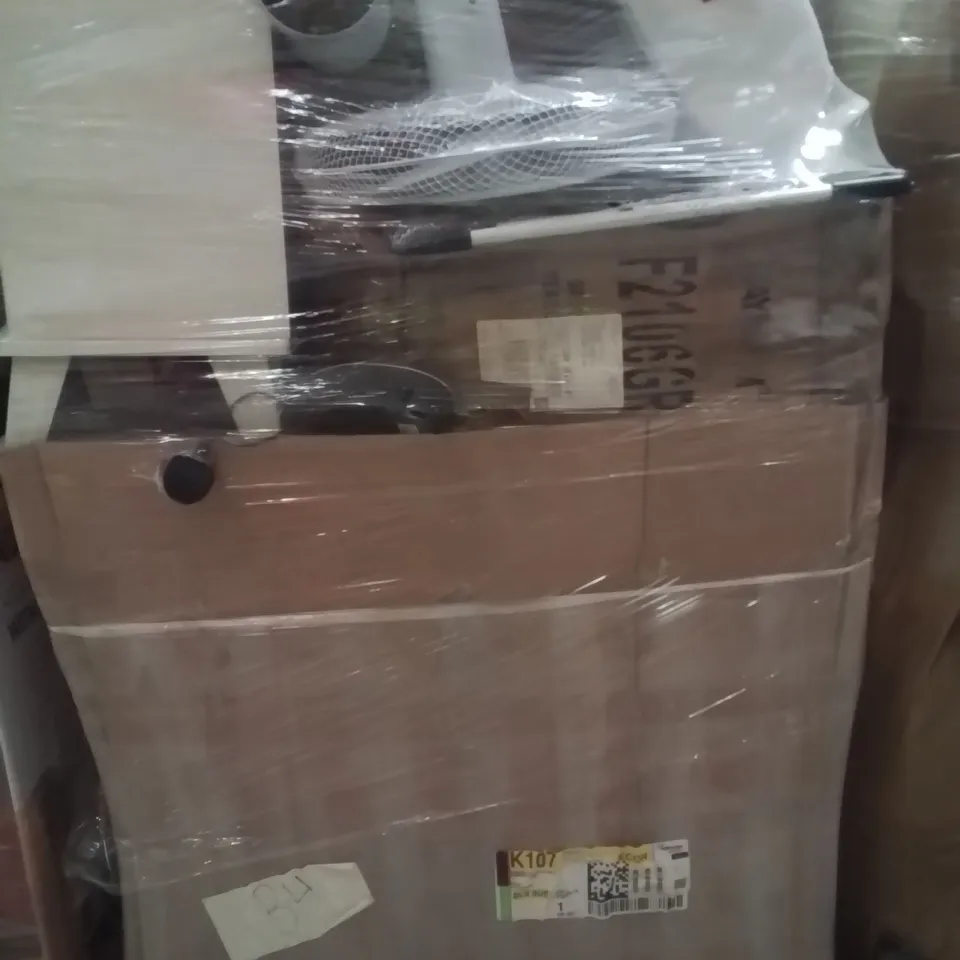 PALLET CONTAINING VARIOUS ELECTRICAL ITEMS AND HOUSEHOLD PRODUCTS TO INCLUDE:RADIATOR,TOWER HEATING FAN,FAN