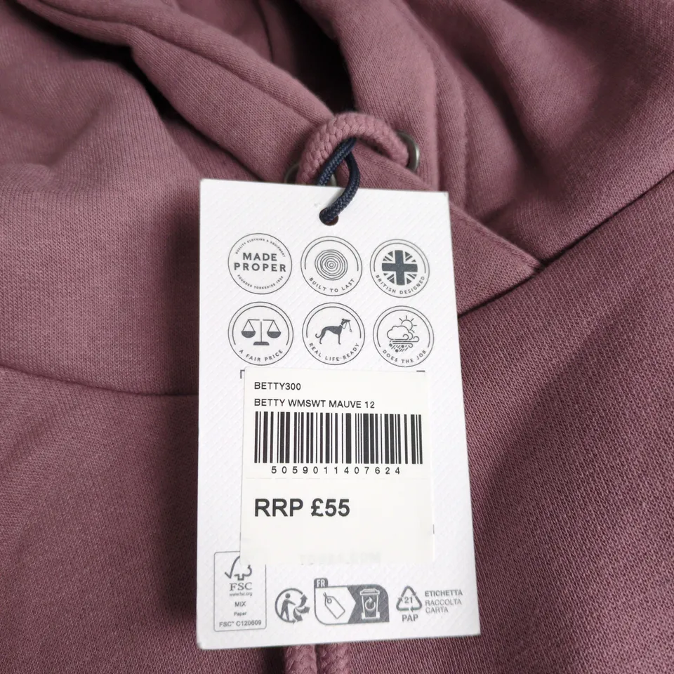 TOG24 BETTY MAUVE HOODIE – WOMEN'S UK 12