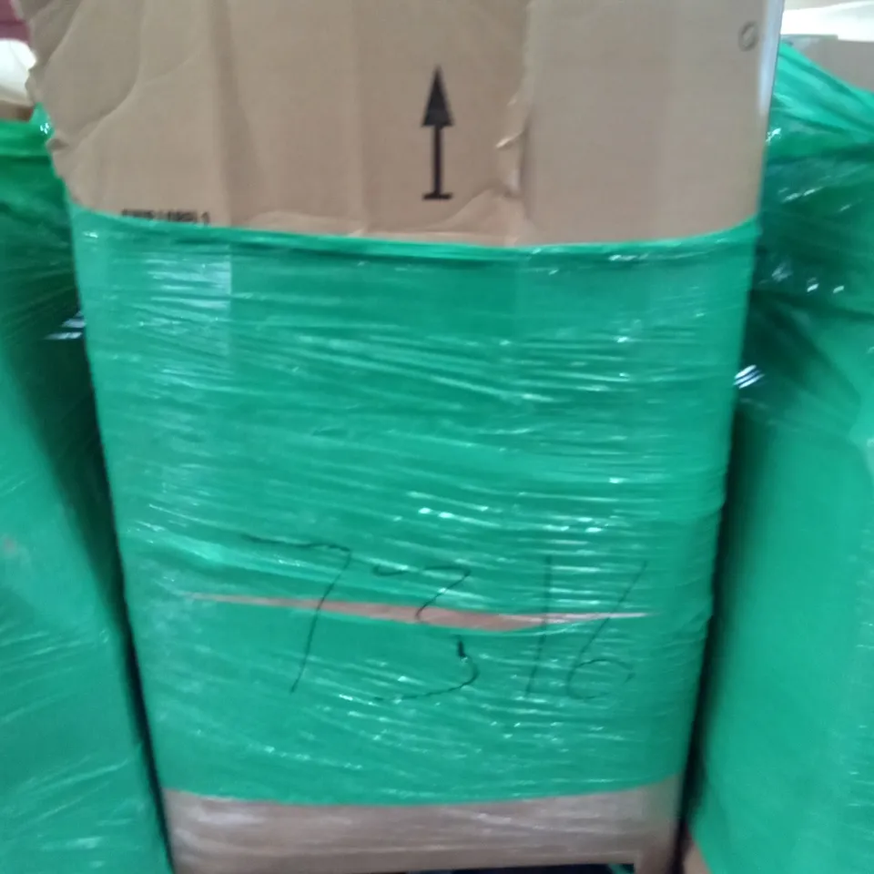 PALLET OF ASSORTED ITEMS INCLUDING ECOVACS DEEBOT, CURTAIN RODS, ENYAA OSCILLATING STAND FAN, CEILING FANS WITH LED LAMP,  RENÉ MOP WITH DETACHABLE BASKET, ARTEESOL MATTRESS