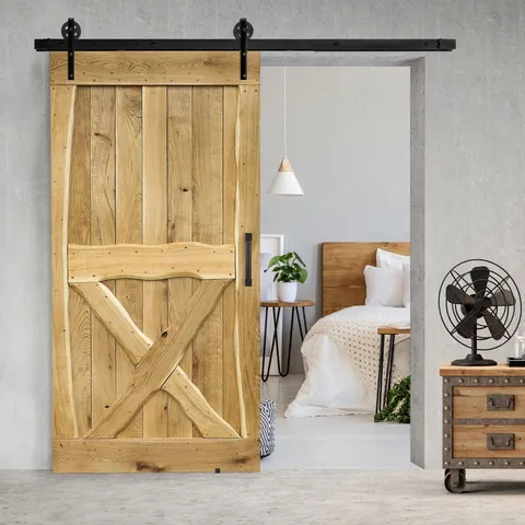 BOXED BULDIR SOLID OAK BARN DOORS