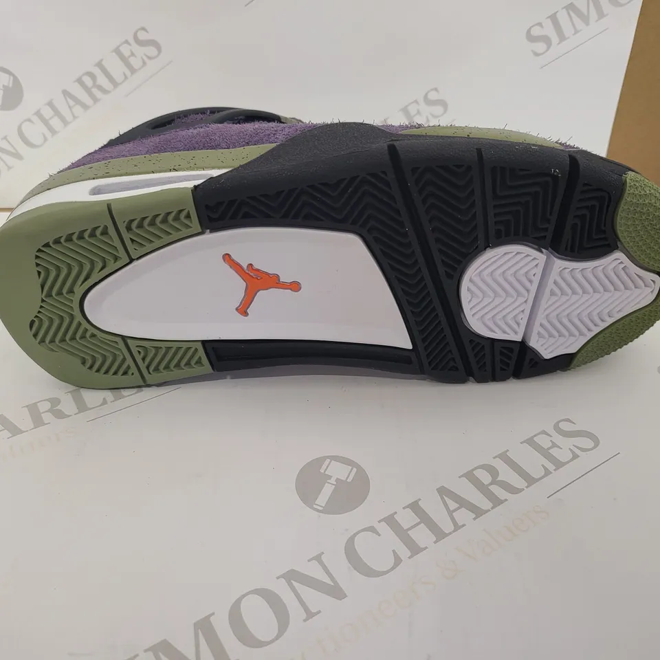 CANYON PURPLE/GREEN TRAINERS IN THE STYLE OF AIR JORDANS - SIZE 5 UK