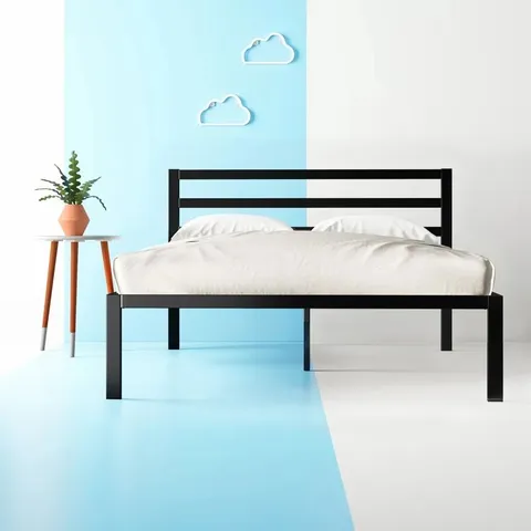 BOXED CHRISTIANO METAL BED FRAME WITH HEADBOARD - SIZE UNSPECIFIED (1 BOX)