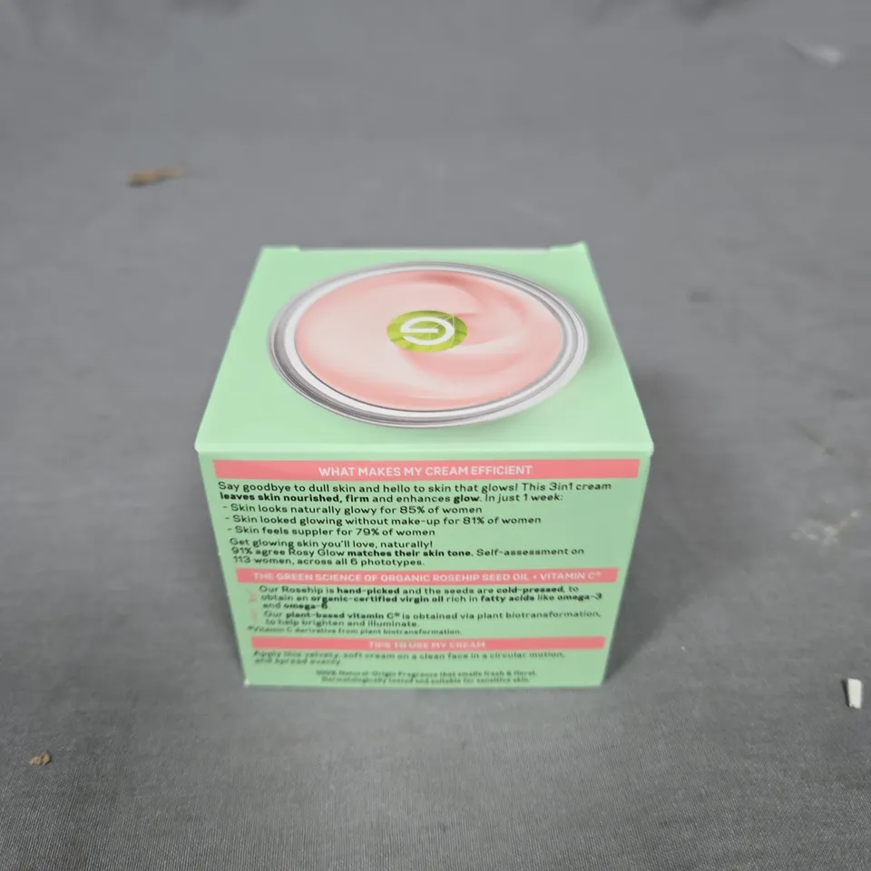 GARNIER ORGANIC ROSY GLOW 3-IN-1 YOUTH CREAM – BOXED