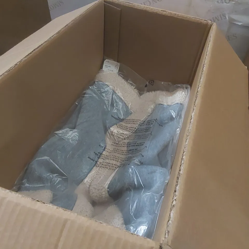 BOX CONTAINING APPROXIMATELY 3x BRAND NEW SIMPLY BE LIGHT WASH DENIM GILETS - SIZE 14