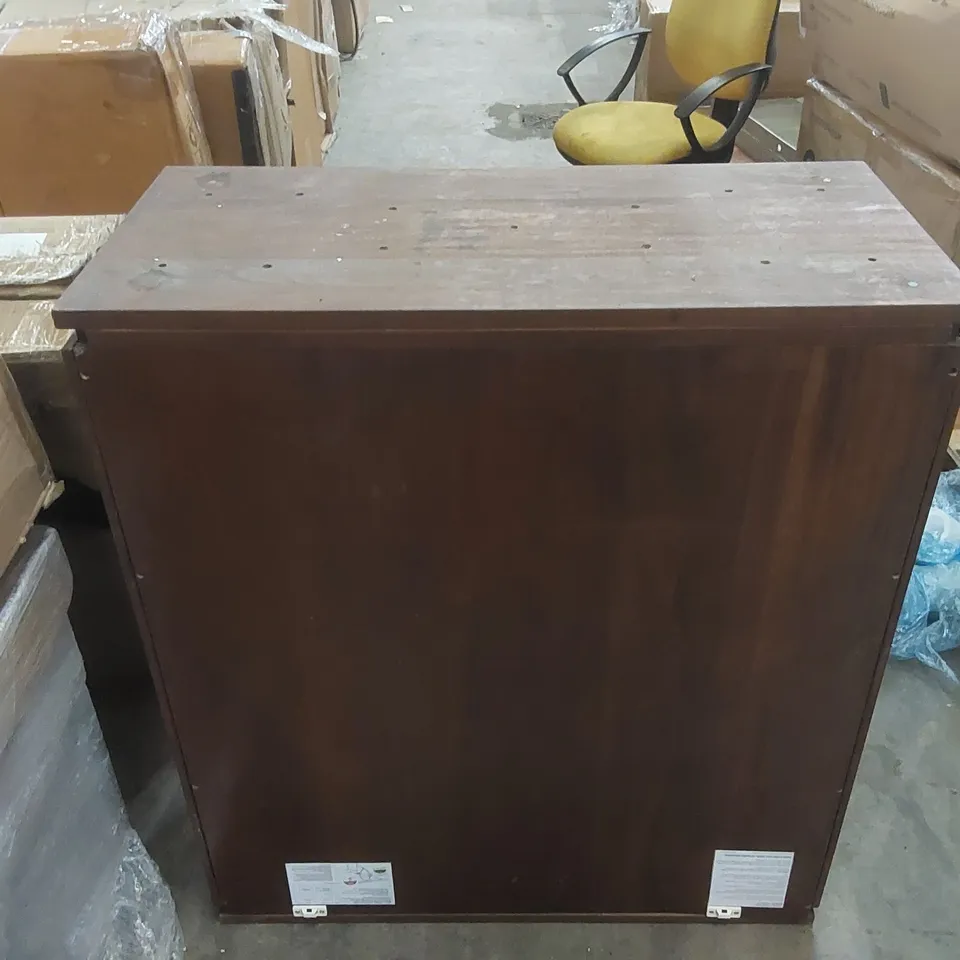 DESIGNER WOODEN 2 DOOR SIDEBOARD - DAMAGED 