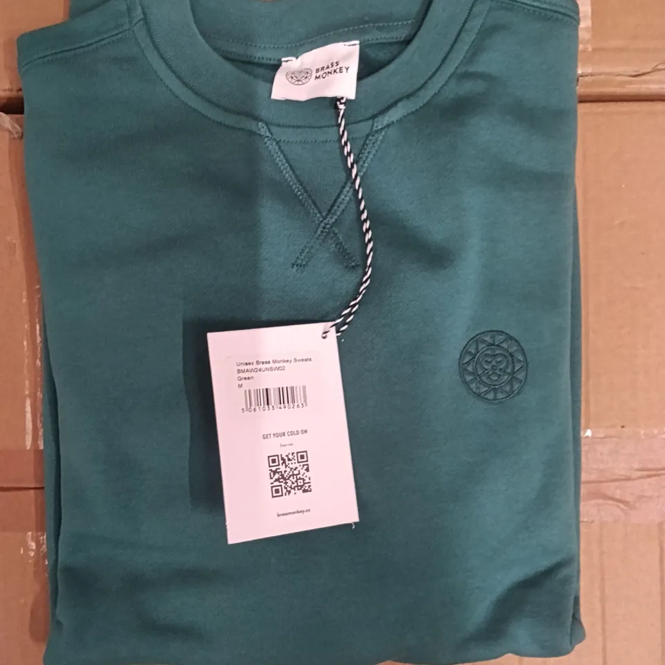 BRAND NEW BRASS MONKEY SWEATS - GREEN SIZE MEDIUM APPROXIMATELY 11