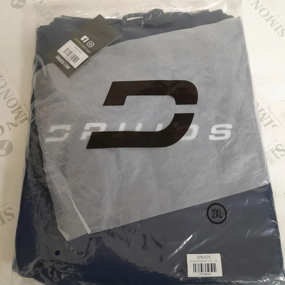 BAGGED DRUIDS PLATIUM HOODIE IN NAVY - 2XL