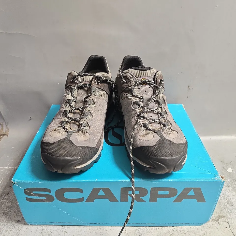 BOXED PAIR OF SHERPA VORTEX GTX TRAINERS IN GREY - UK 9.5