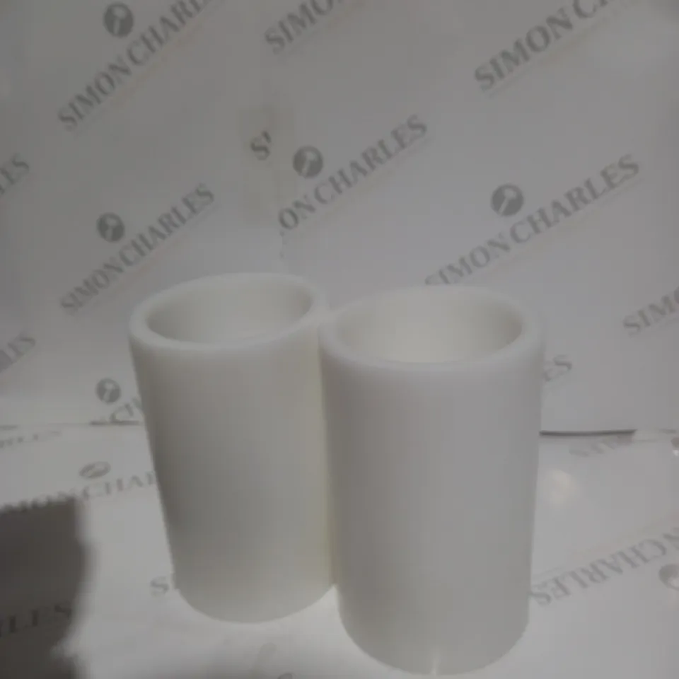 K BY KELLY HOPPEN SET OF PILLAR CANDLES WHITE 20CM