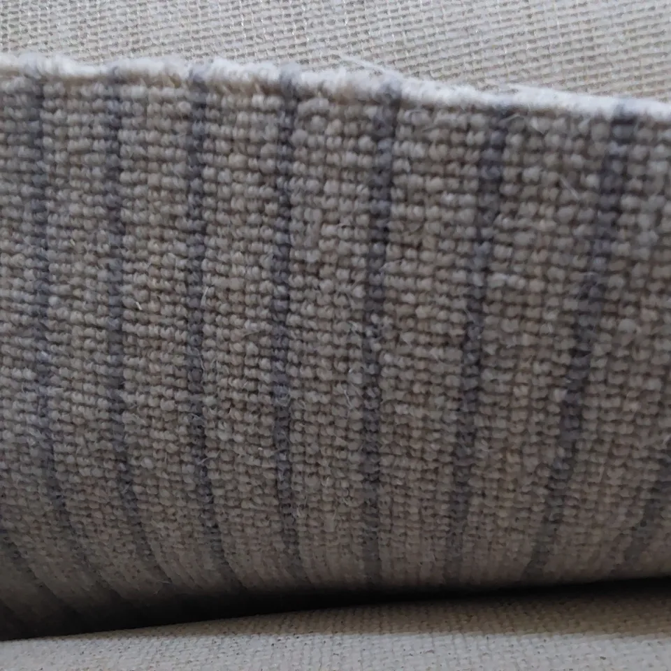 ROLL OF QUALITY NATURAL CO-ORDINATES TAWNY STRIPED CARPET APPROXIMATELY 4M × 3.8M 