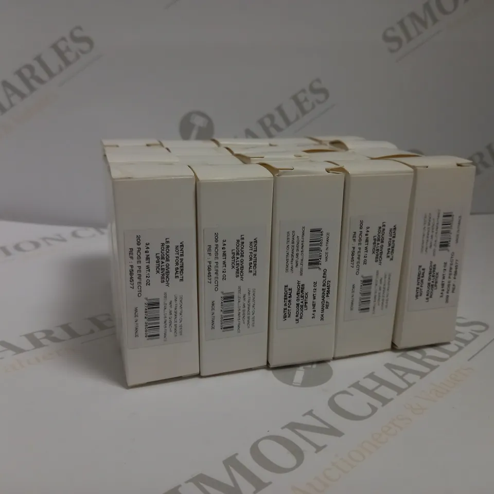 APPROXIMATELY 20 ASSORTED DEMONSTRATION TESTER GIVENCHY ROGUE LIPSTICK IN VARIOUS SHADES