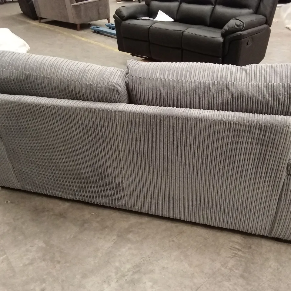 AMALFI STANDARD BACK FABRIC 3 SEATER SOFA - CHARCOAL RRP £579