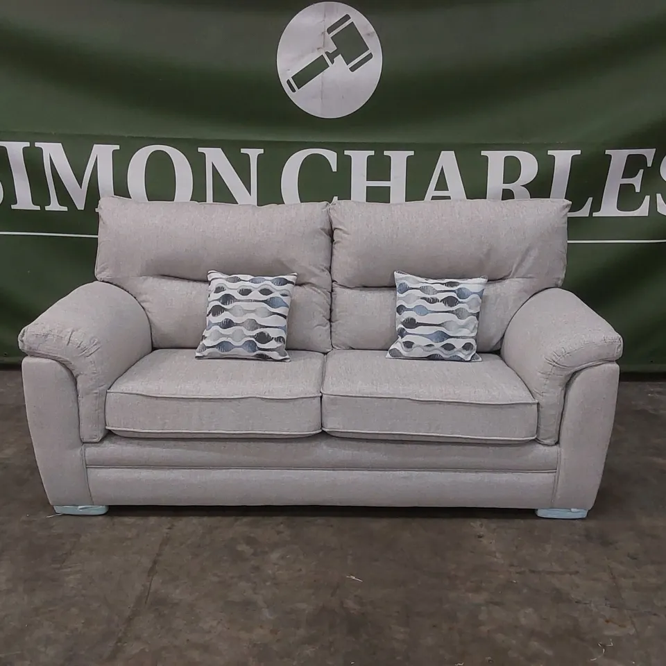 QUALITY DESIGNER PADSTOW FABRIC UPHOLSTERED 3 SEATER SOFA