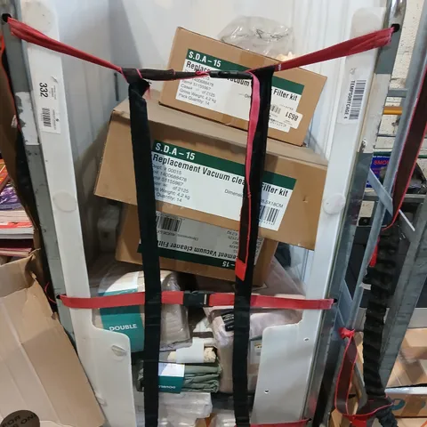 CAGE OF ASSORTED PRODUCTS TO INCLUDE; BEDDING