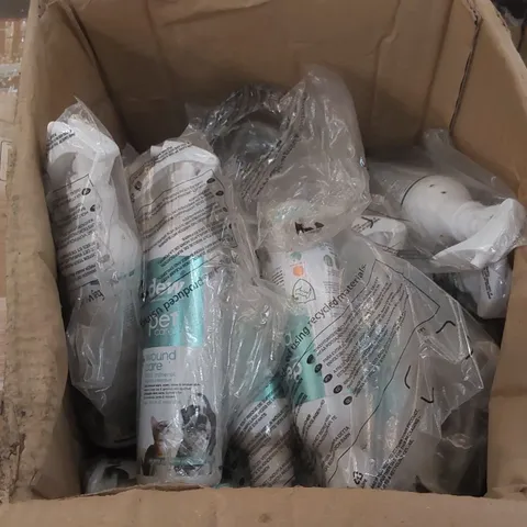 BOX CONTAINING BOTTLES OF DEW MINERAL PET WOUND CARE