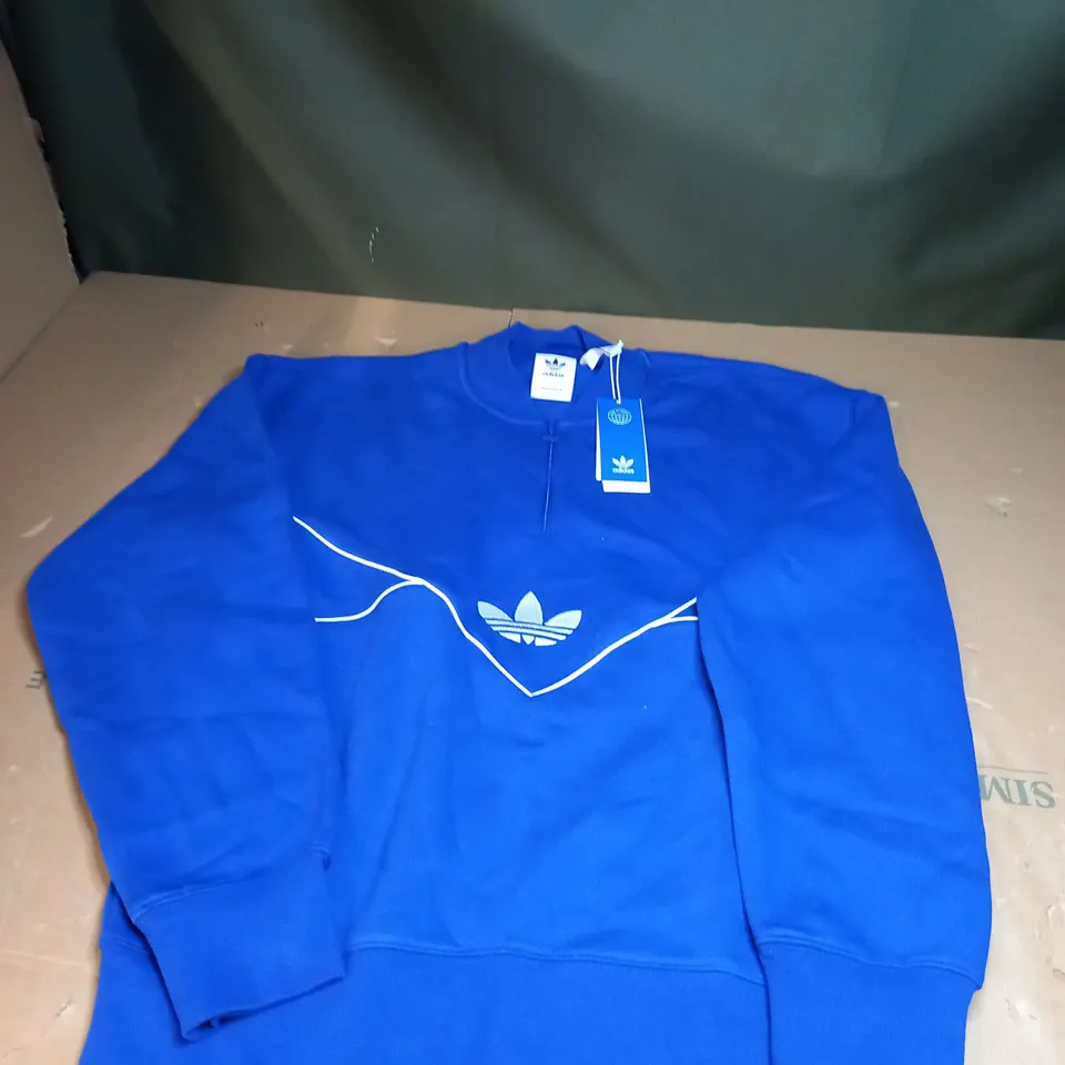 BLUE ADIDAS CREW JACKET SIZE M